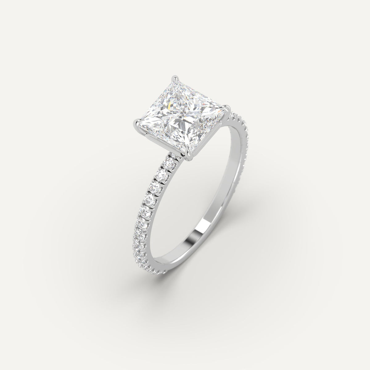 2 Carat Engagement Ring Platinum Princess Cut Must Have Shiree Odiz
