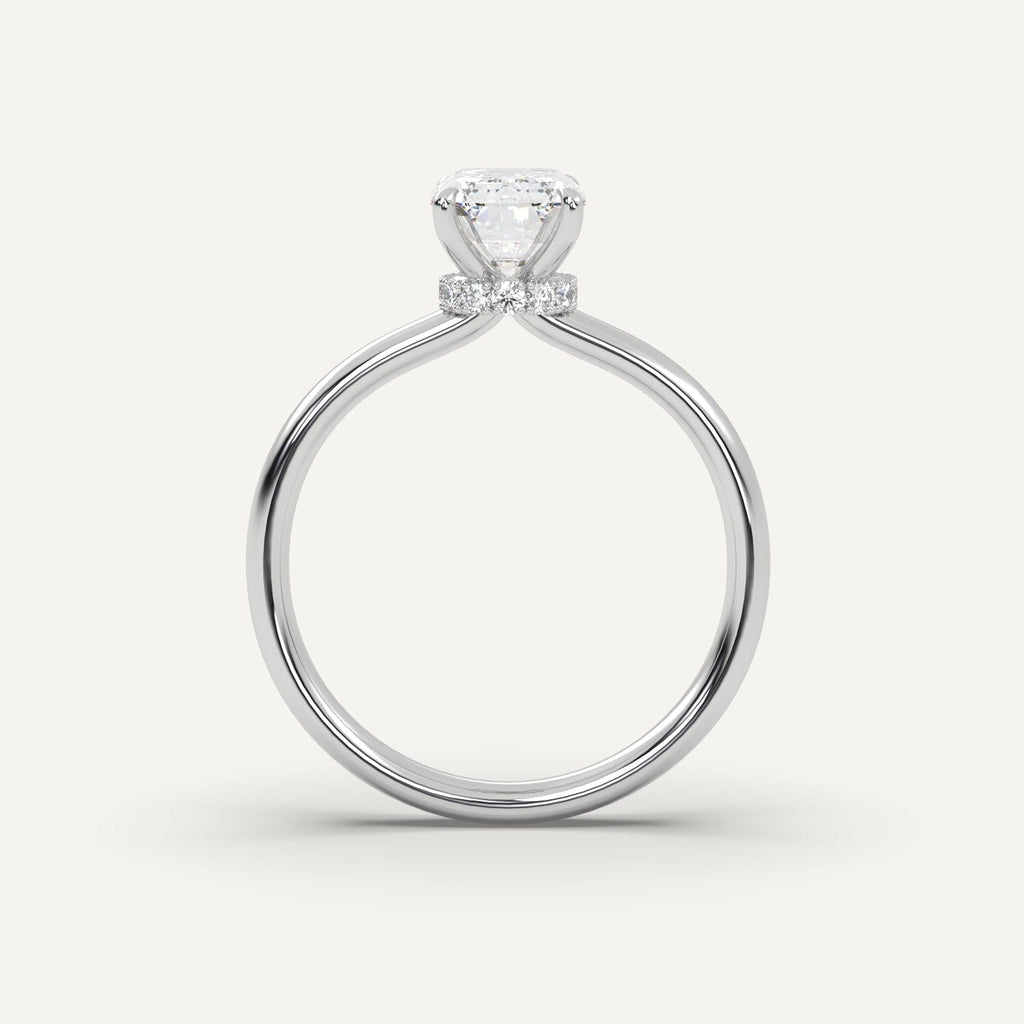 3 Carat Emerald Cut Engagement Ring In Platinum