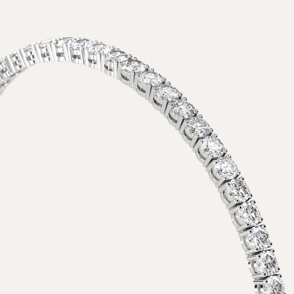 white gold tennis bracelets with 6 carat round diamonds