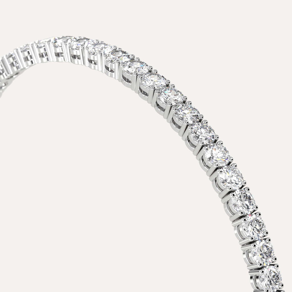 white gold tennis bracelets with 7 carat round diamonds