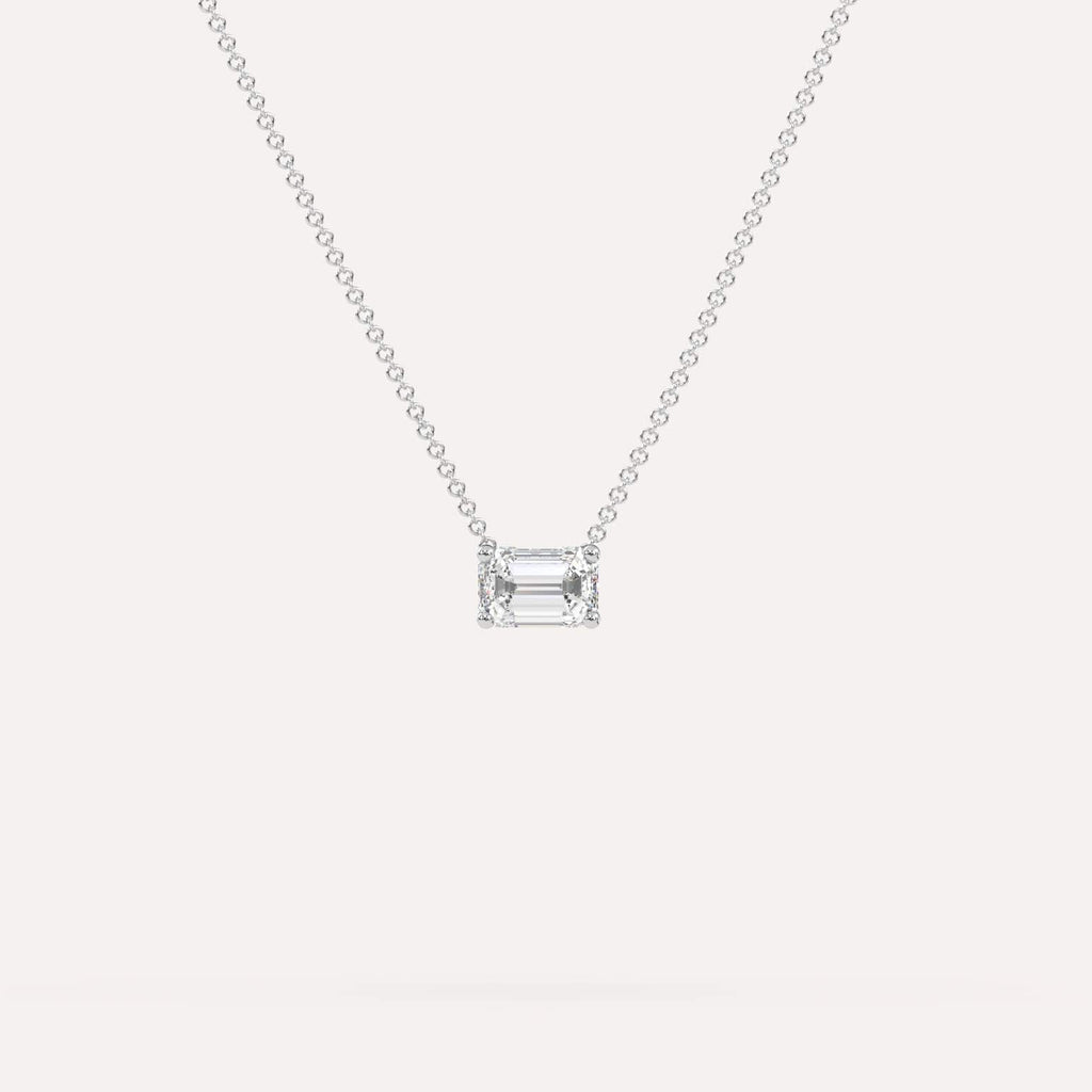 1/2 Carat Diamond Floating Necklace In 14K White Gold