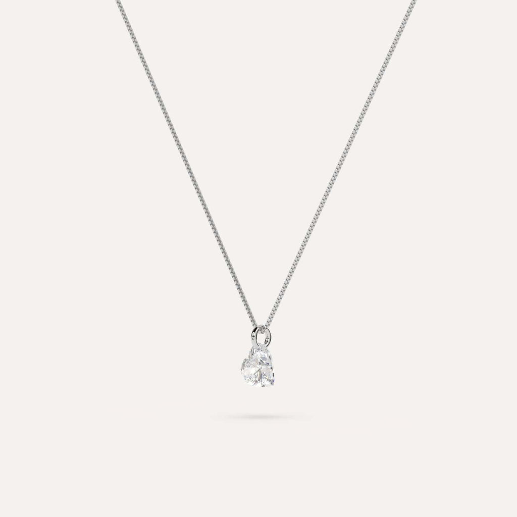 1 2 carat floating heart diamond necklace