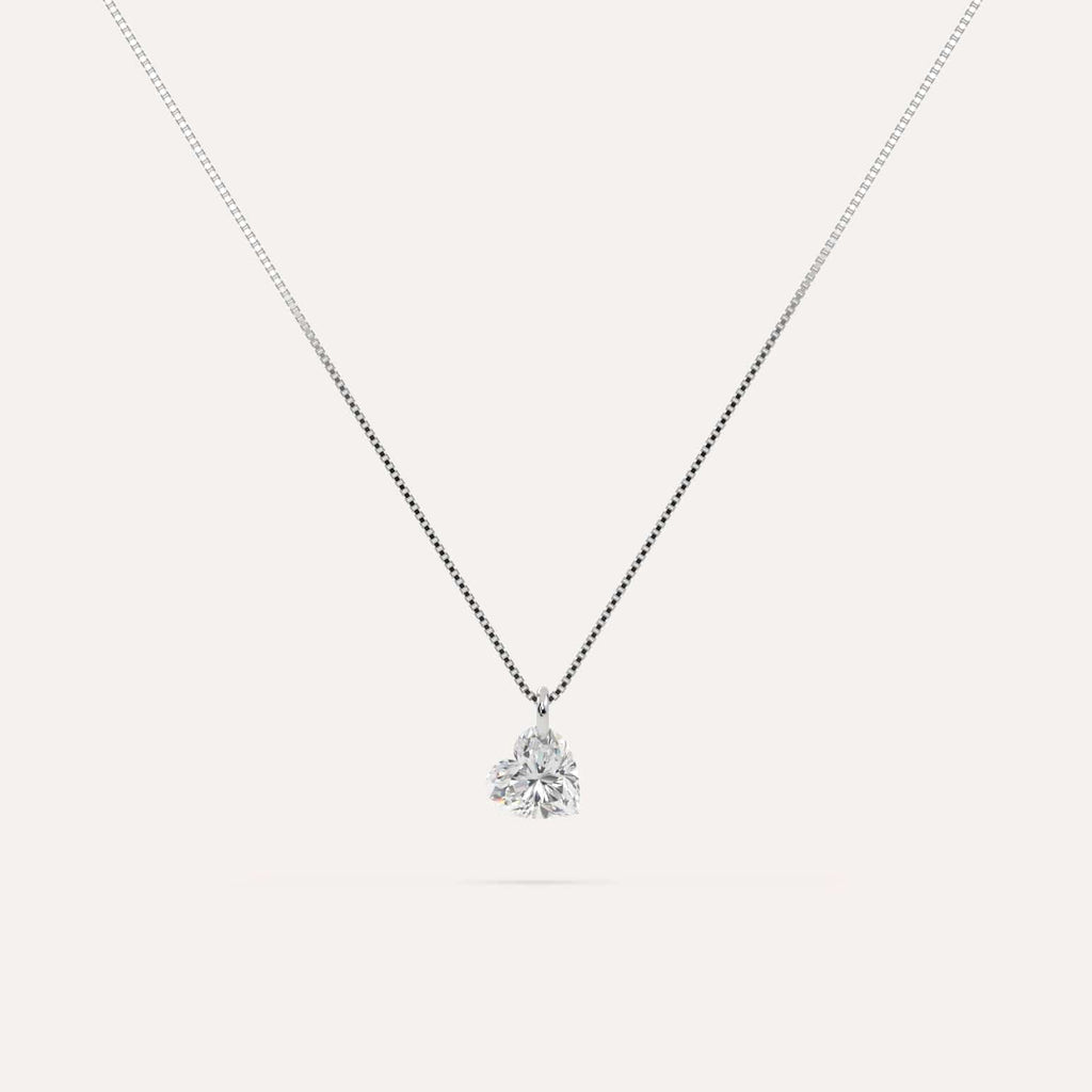 1 2 carat floating heart diamond necklace