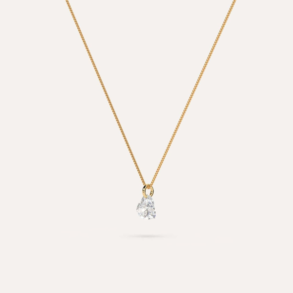 1 2 carat floating heart diamond necklace