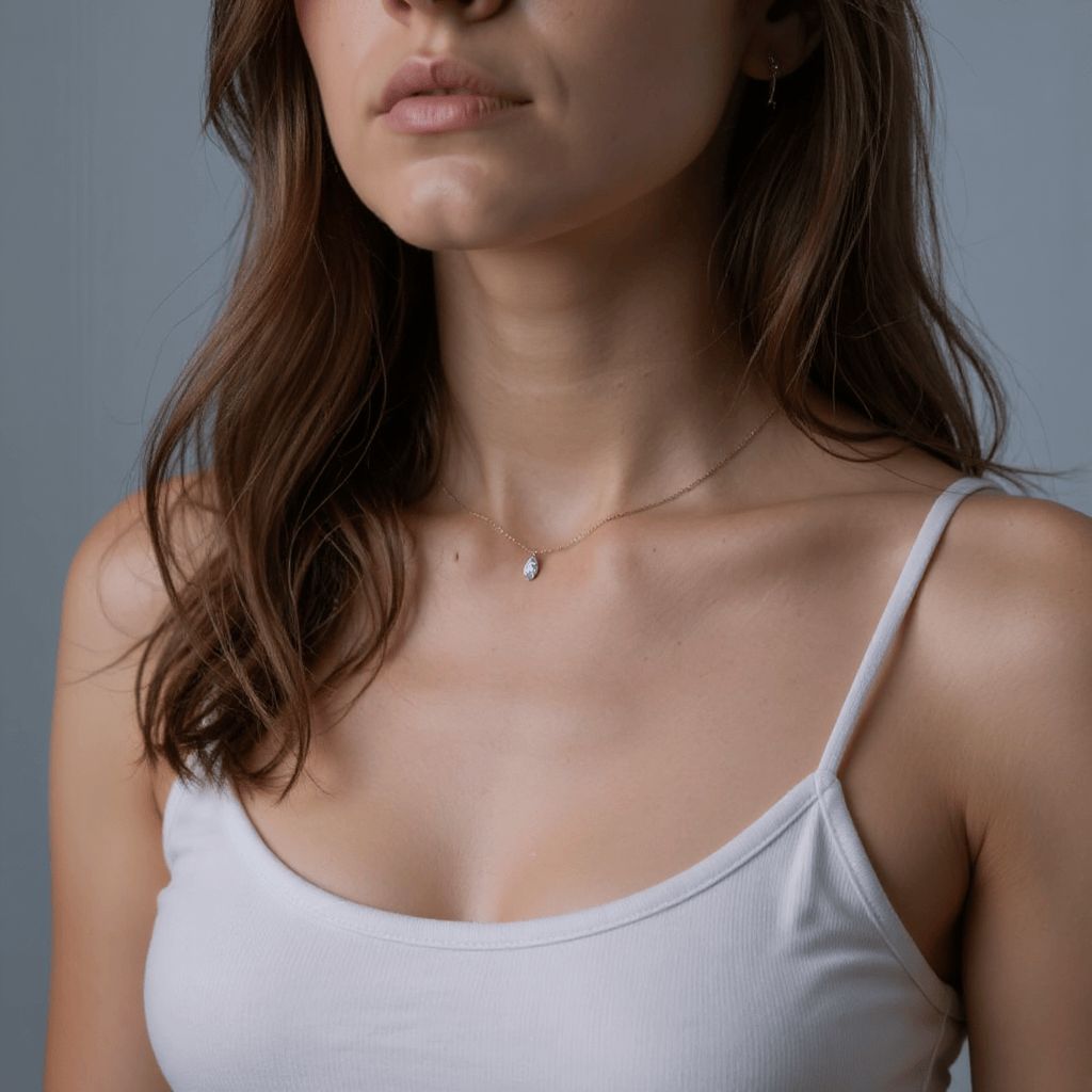 1 2 carat floating marquise diamond necklace