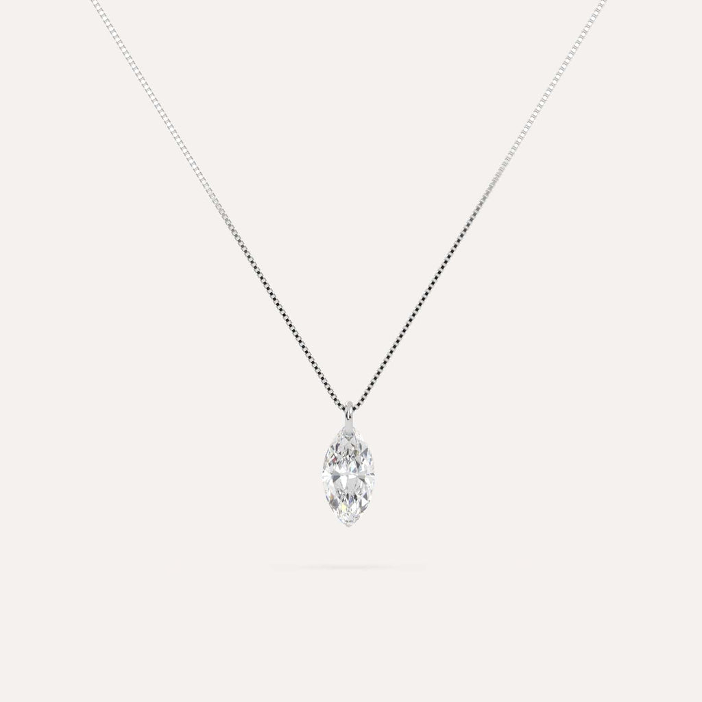 1 2 carat floating marquise diamond necklace