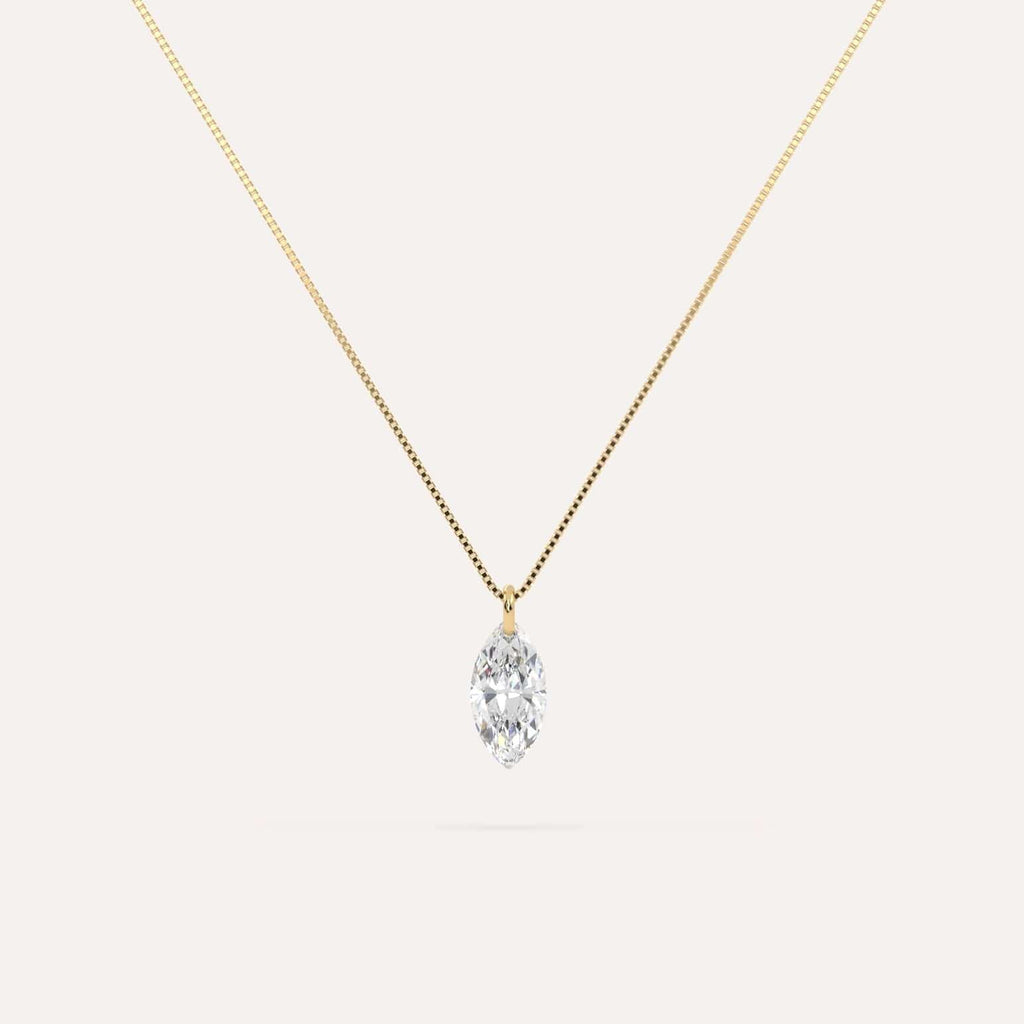1 2 carat floating marquise diamond necklace