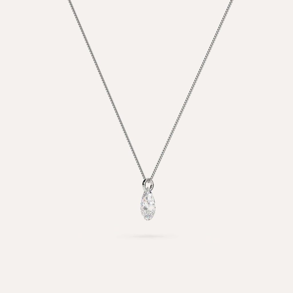 1 2 carat floating pear diamond necklace