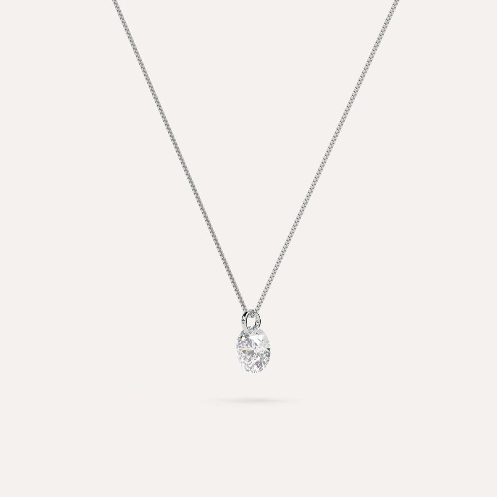1 2 carat floating round diamond necklace
