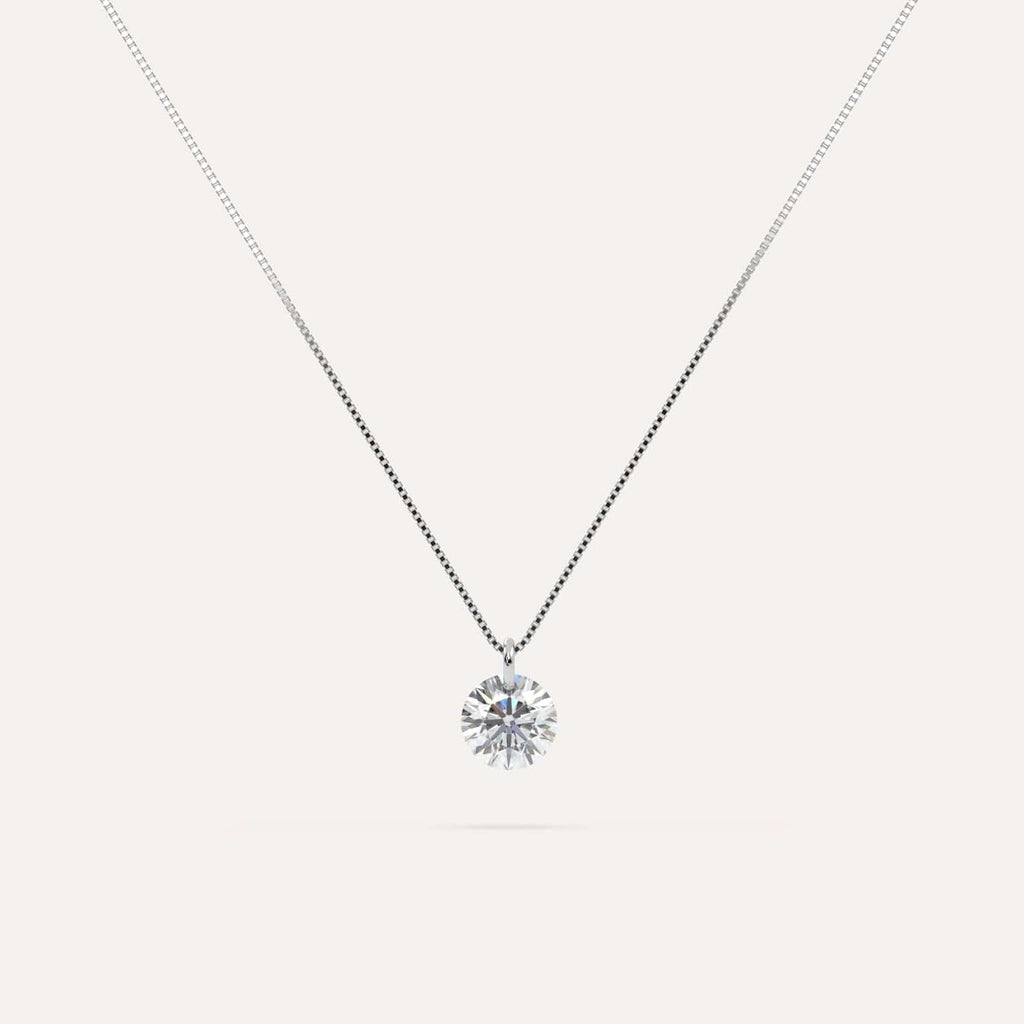 1 2 carat floating round diamond necklace