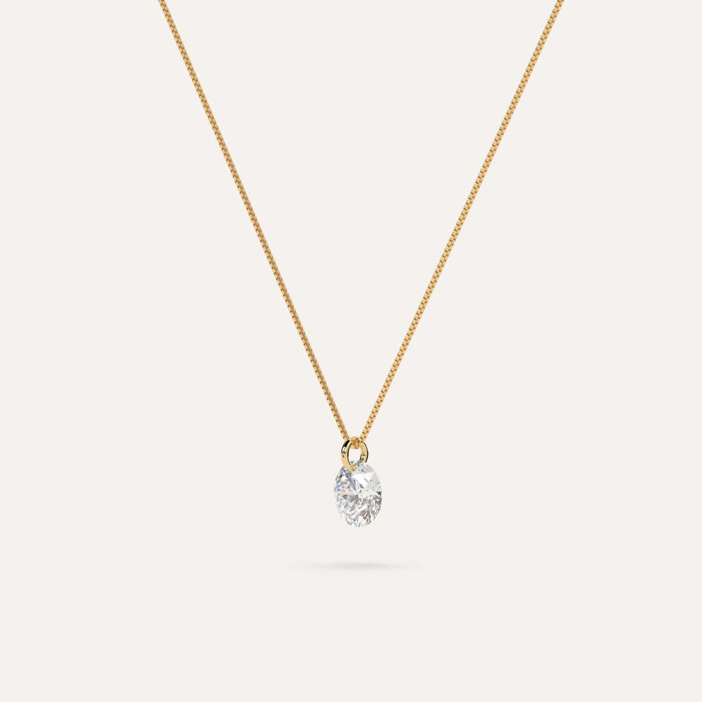 1 2 carat floating round diamond necklace
