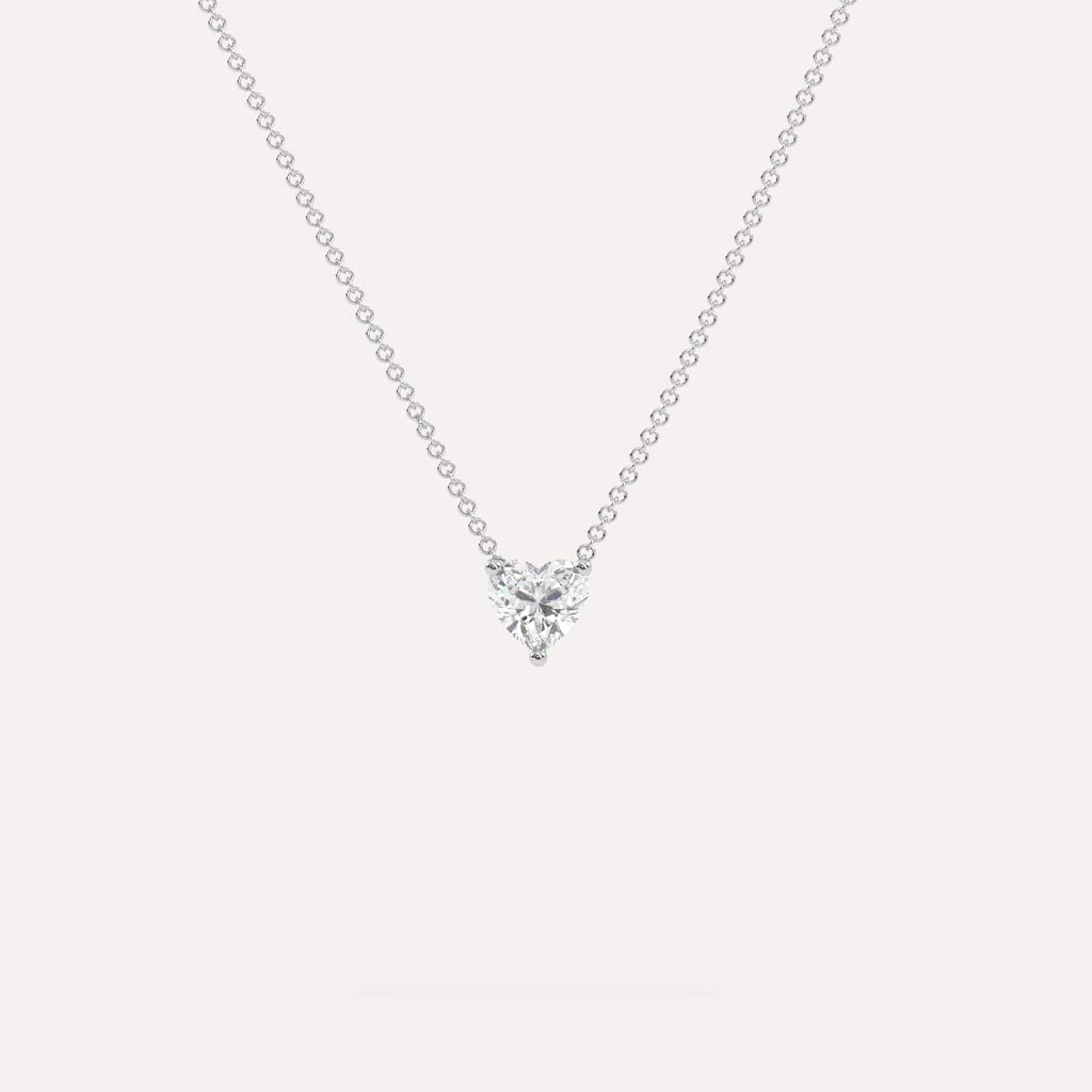 1/2 Carat Diamond Floating Necklace In 14K White Gold