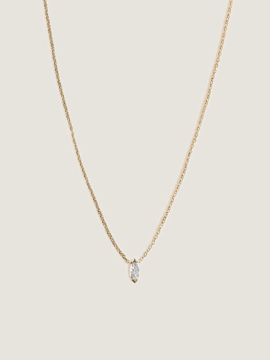 single marquise 1/2 carat diamond necklace