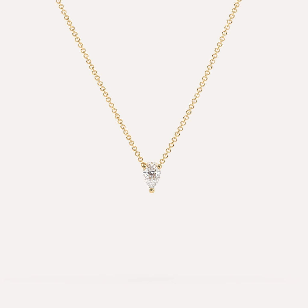 1/2 Carat Diamond Floating Necklace In 14K Yellow Gold