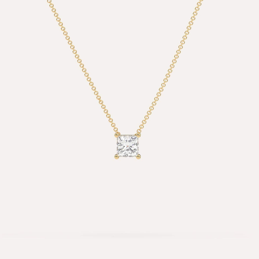 1/2 Carat Diamond Floating Necklace In 14K Yellow Gold