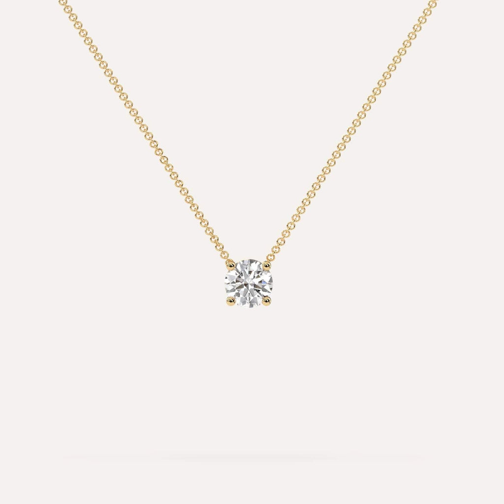 1/2 Carat Diamond Floating Necklace In 14K Yellow Gold