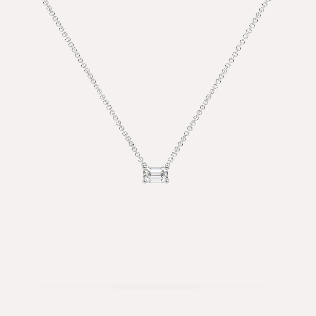 1/4 Carat Diamond Floating Necklace In 14K White Gold