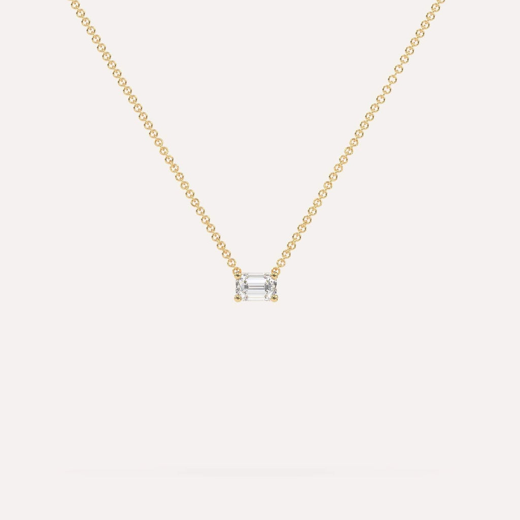 1/4 Carat Diamond Floating Necklace In 14K Yellow Gold