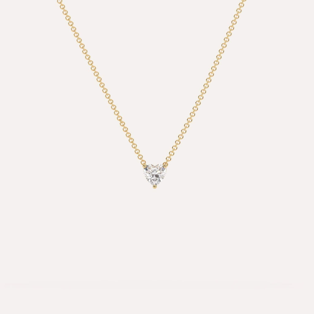 1/4 Carat Diamond Floating Necklace In 14K Yellow Gold