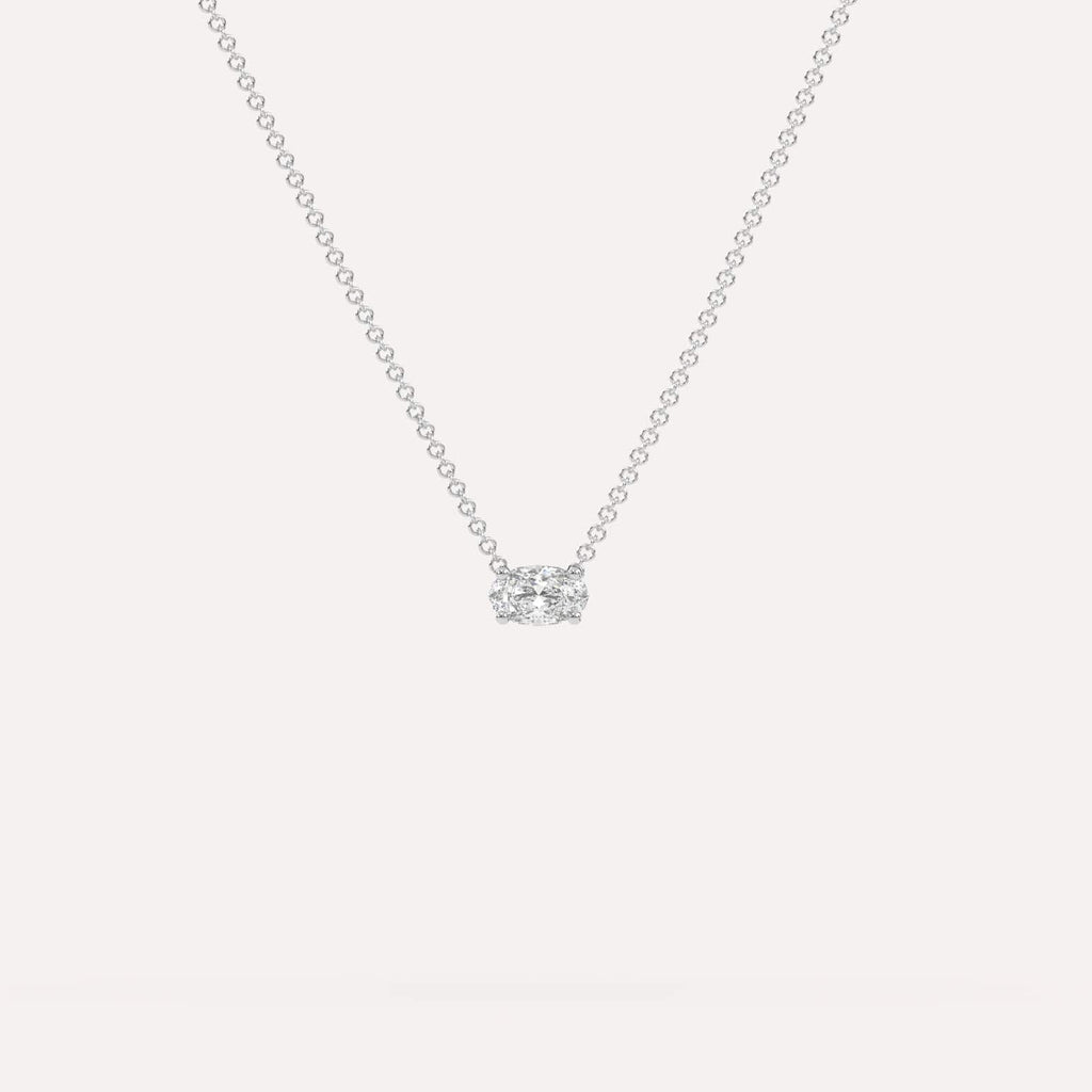 1/4 Carat Diamond Floating Necklace In 14K White Gold