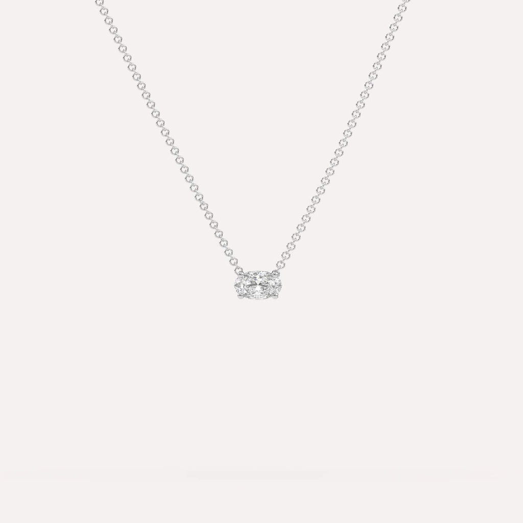 1/4 Carat Diamond Floating Necklace In 14K White Gold