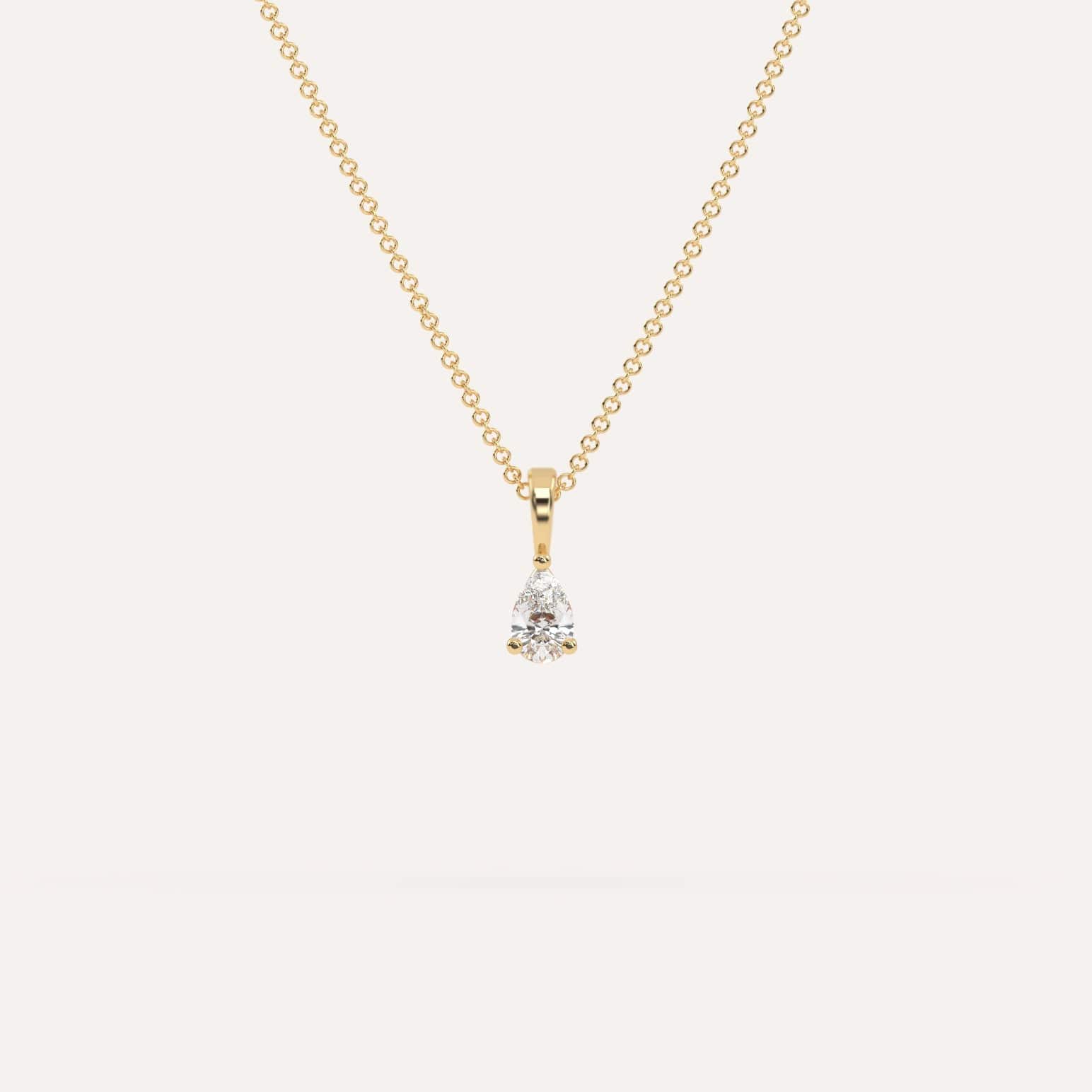 1 4 carat Pear Diamond Pendant Necklace