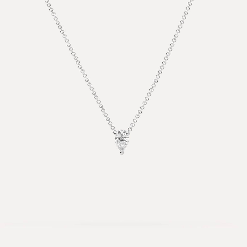 1/4 Carat Diamond Floating Necklace In 14K White Gold