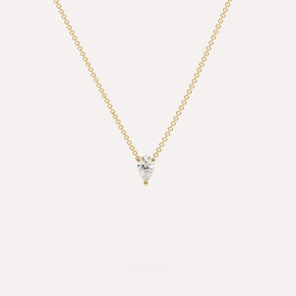 1/4 Carat Diamond Floating Necklace In 14K Yellow Gold