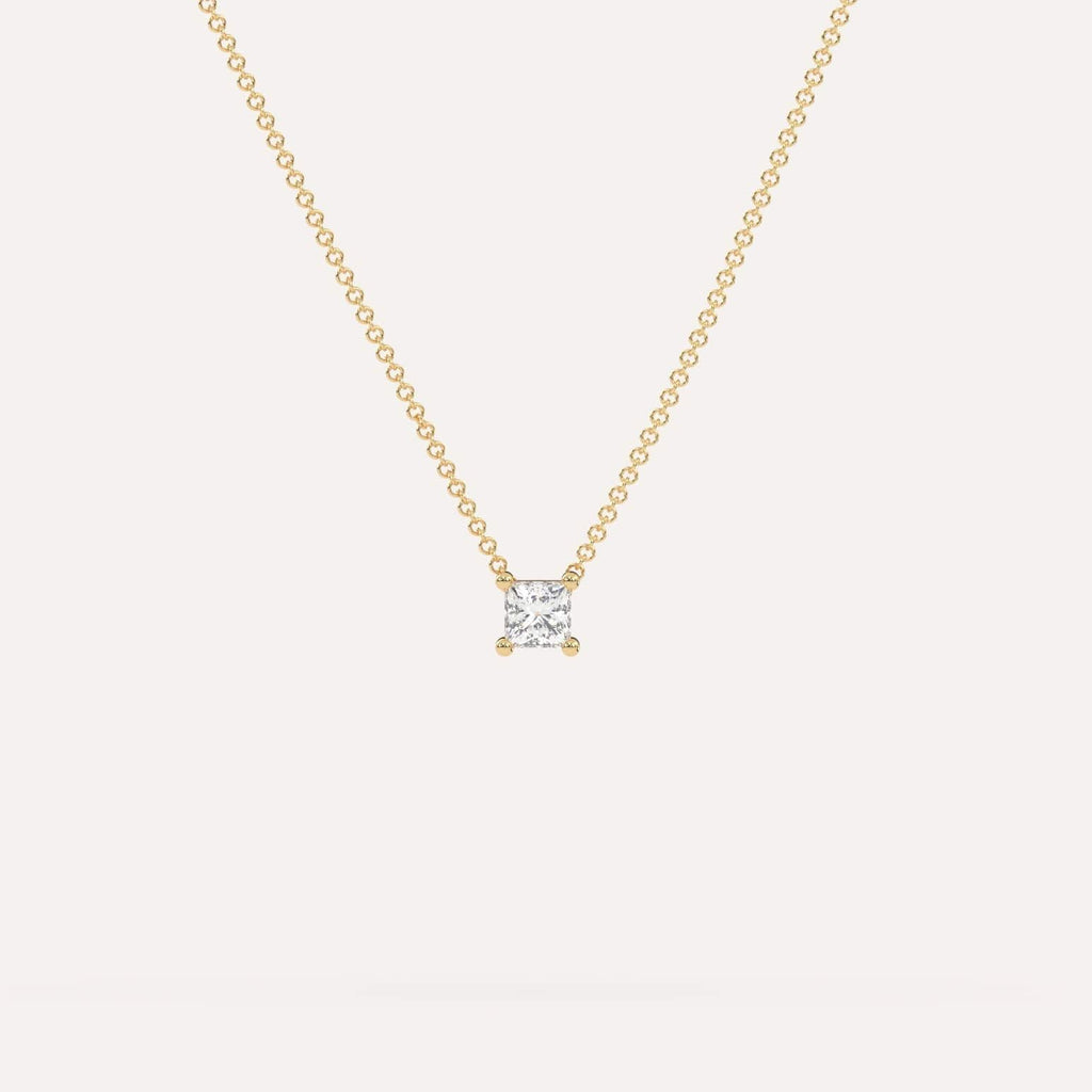 1/4 Carat Diamond Floating Necklace In 14K Yellow Gold