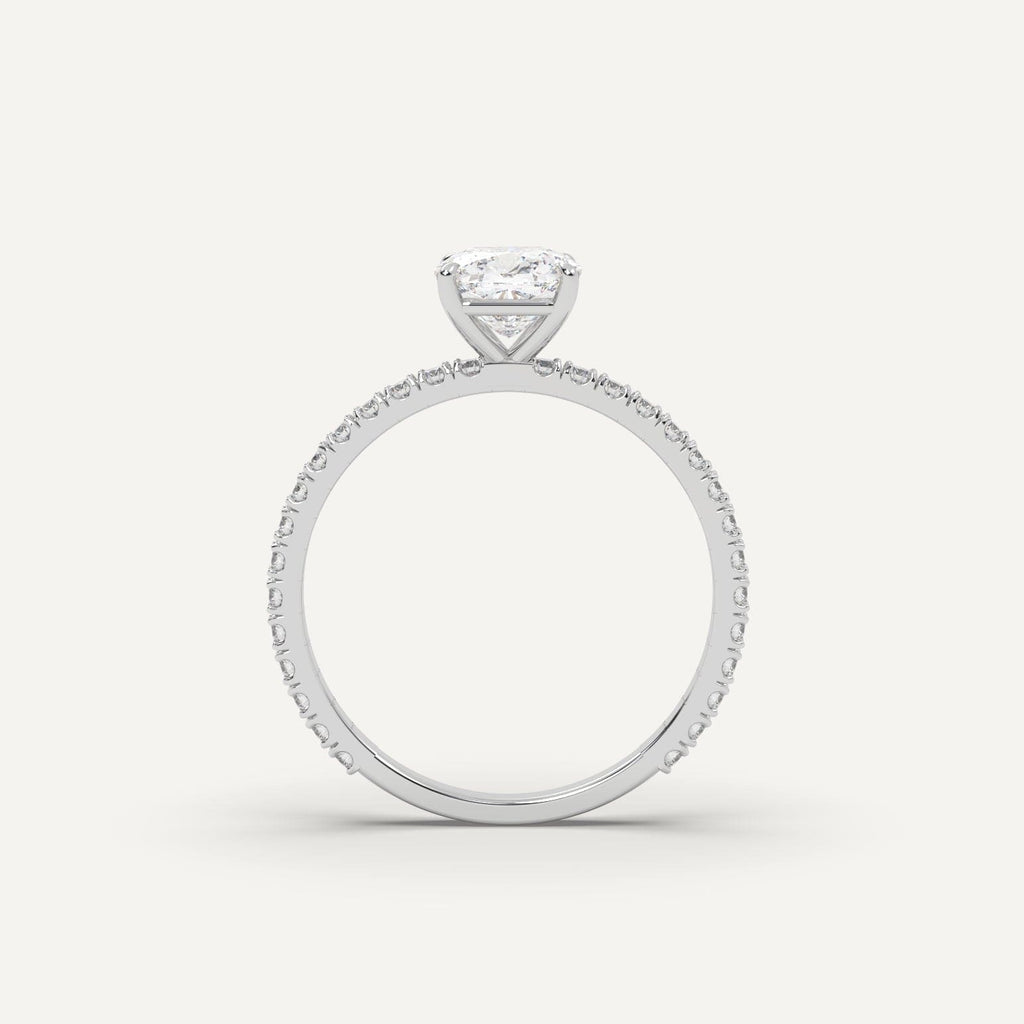 1 Carat Cushion Cut Engagement Ring In 950 Platinum