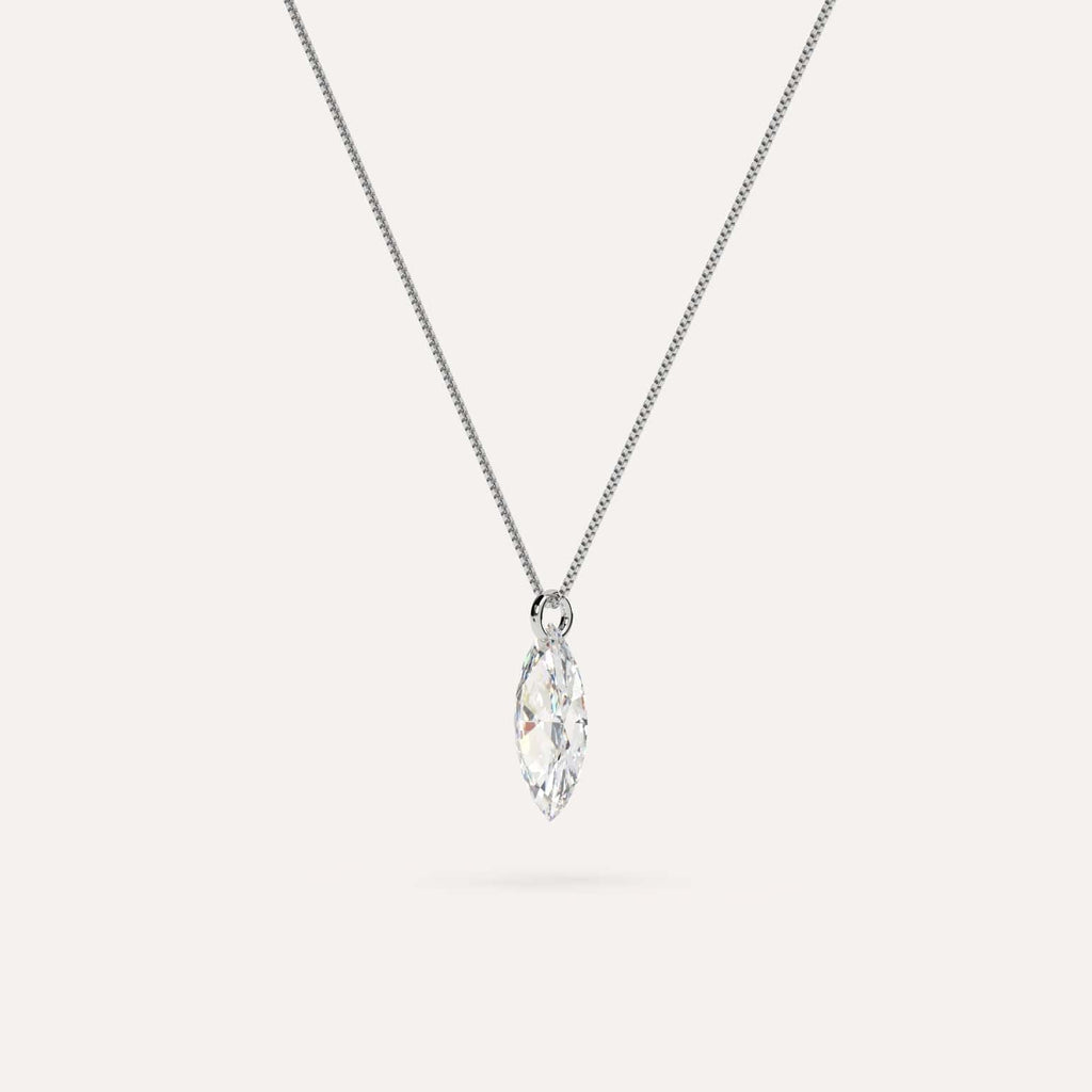 1 carat floating marquise diamond necklace