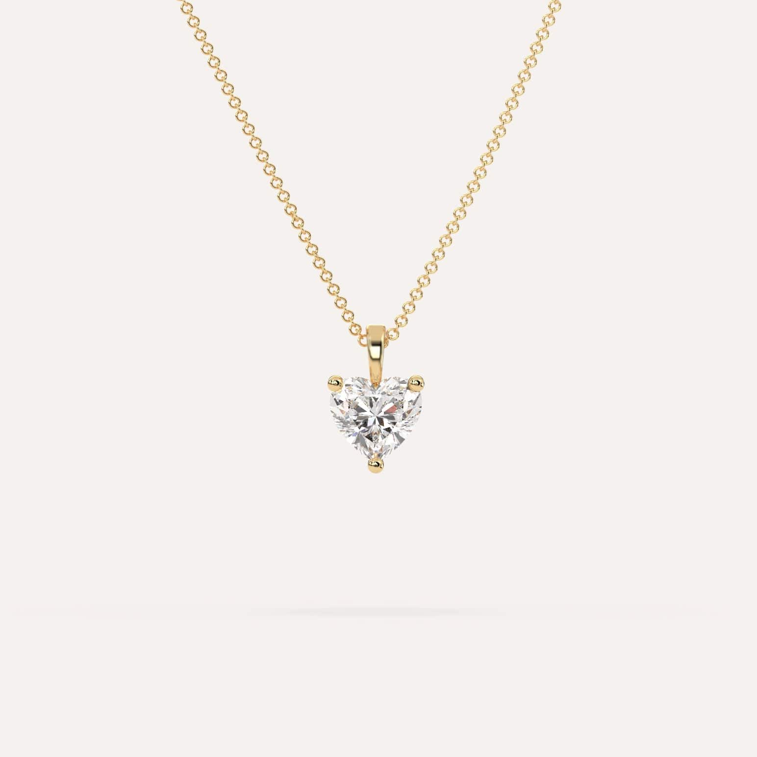 carat Heart Diamond Pendant Necklace