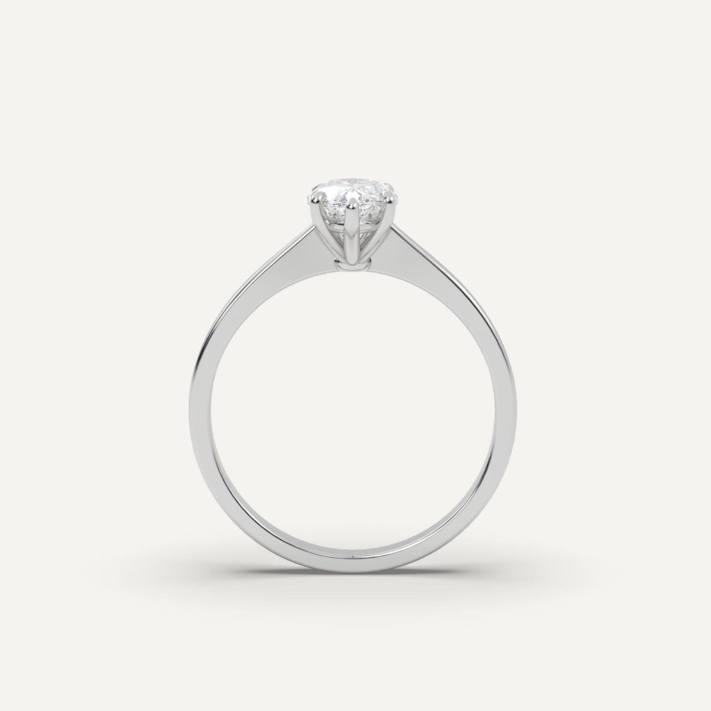 1 Carat Marquise Cut Engagement Ring In 14K White Gold
