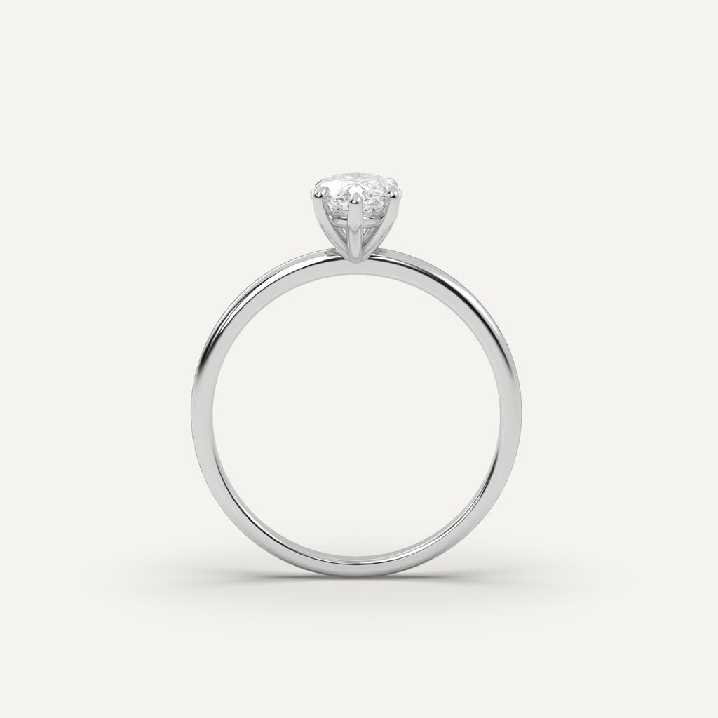 1 Carat Marquise Cut Engagement Ring In Platinum