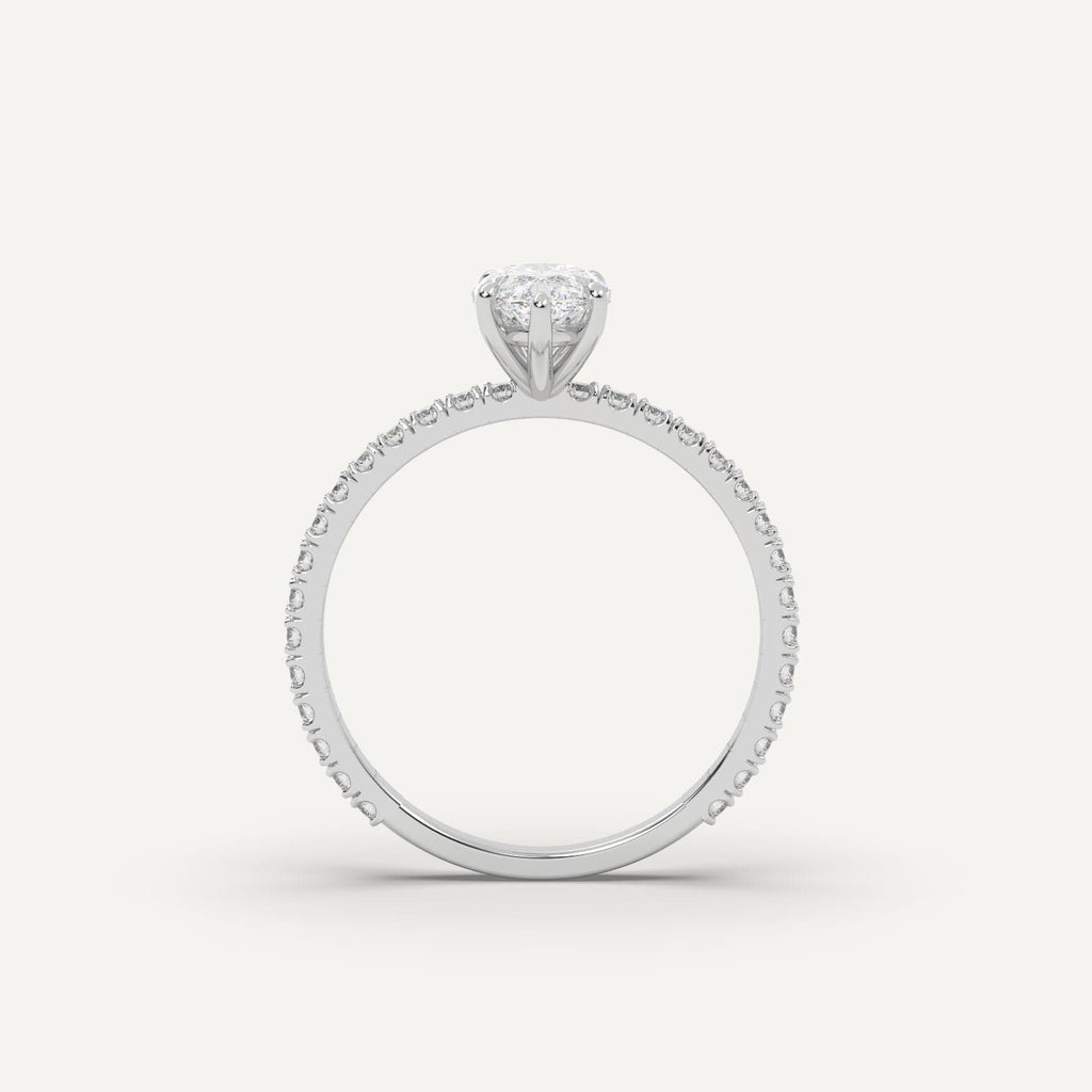1 Carat Marquise Cut Engagement Ring In Platinum
