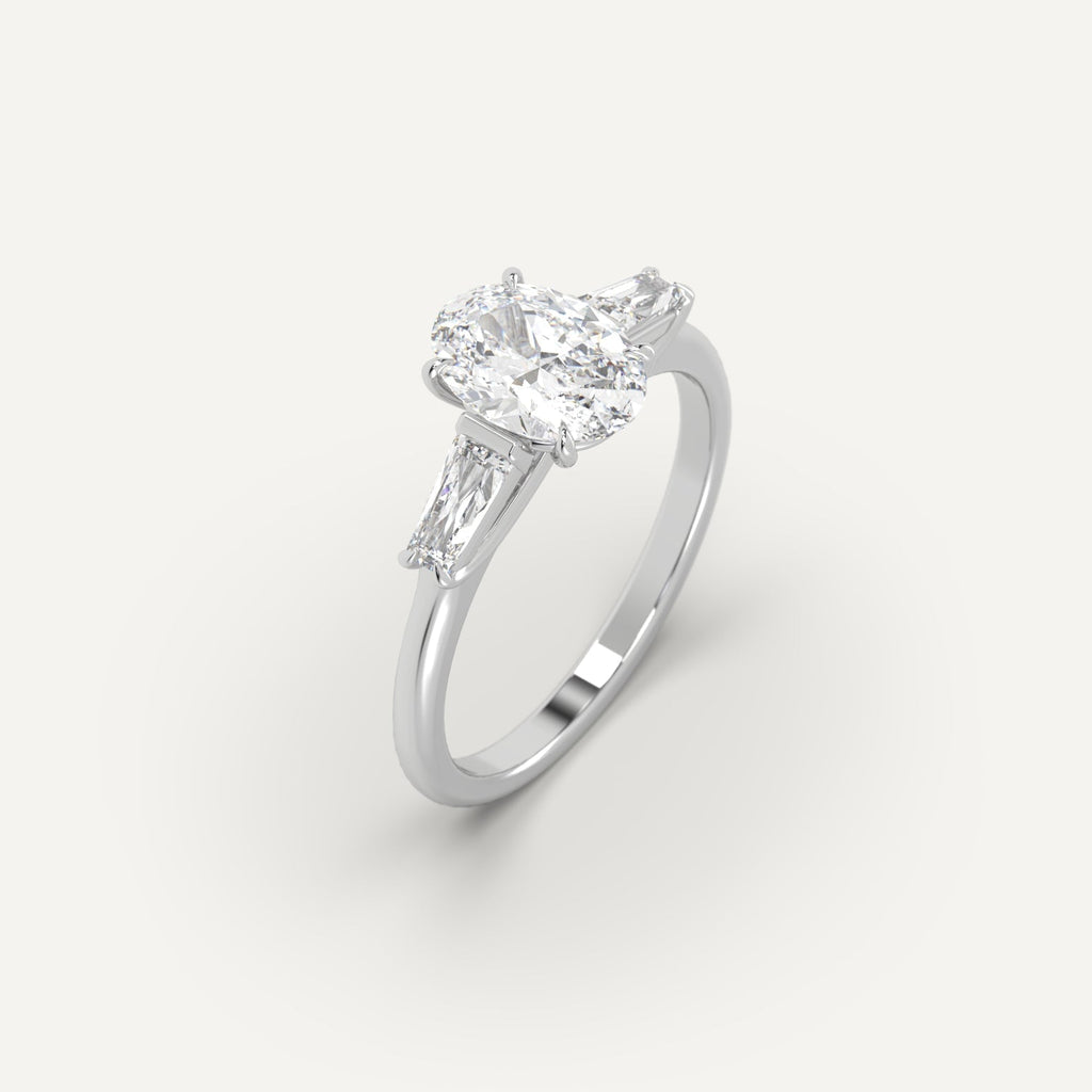 1 Carat Engagement Ring Oval Cut Diamond In 950 Platinum