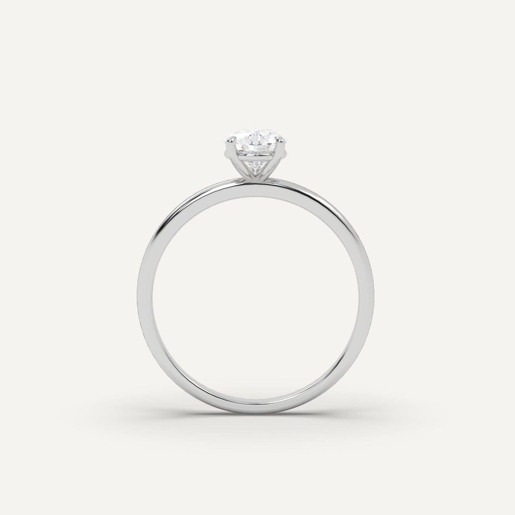 1 Carat Pear Cut Engagement Ring In 950 Platinum