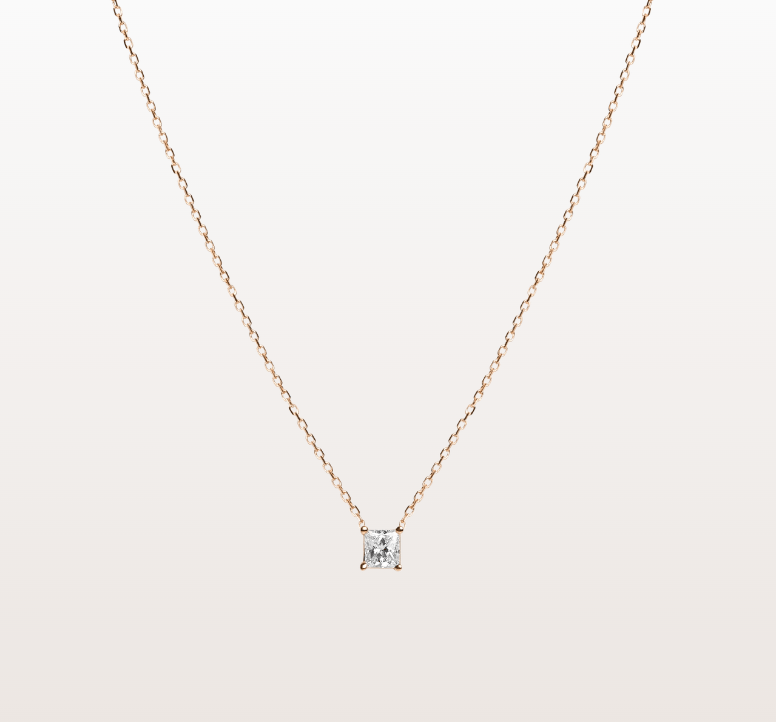 1 carat floating diamond princess cut necklace pendant