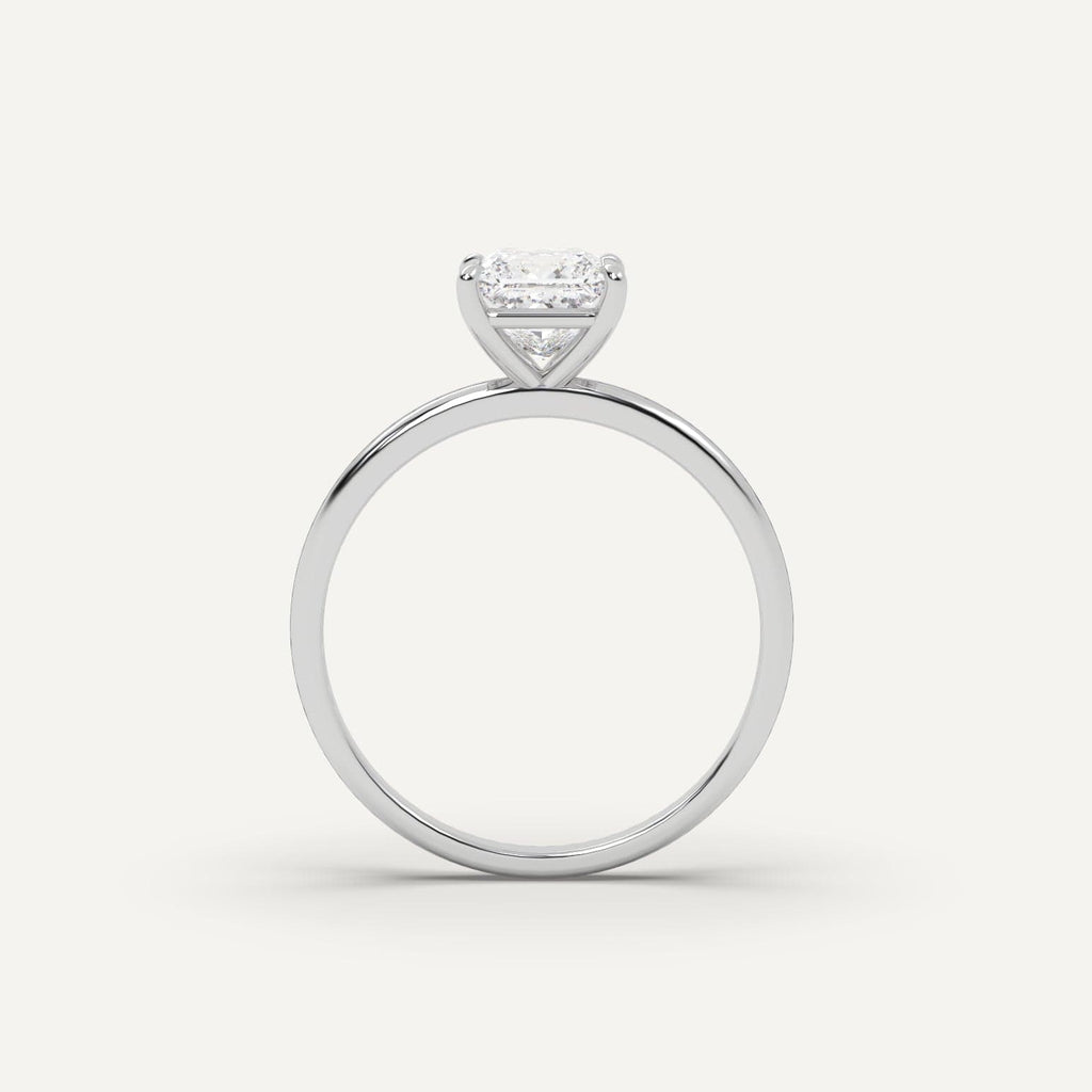 1 Carat Princess Cut Engagement Ring In Platinum