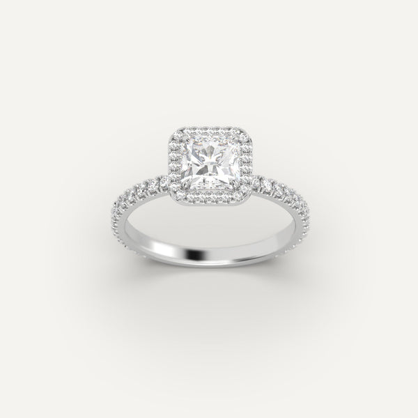 carat Radiant Cut Diamond Ring Natural Diamond White Gold