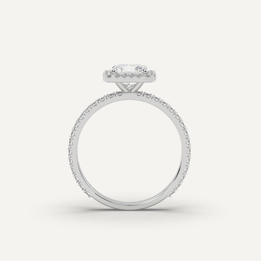 1 Carat Radiant Cut Engagement Ring In 950 Platinum