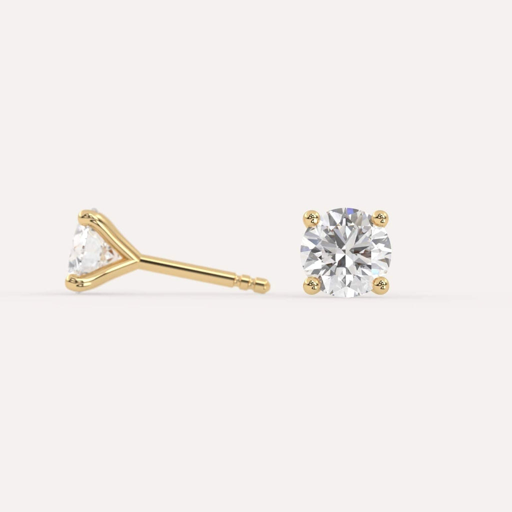 1 carat total diamond stud earrings