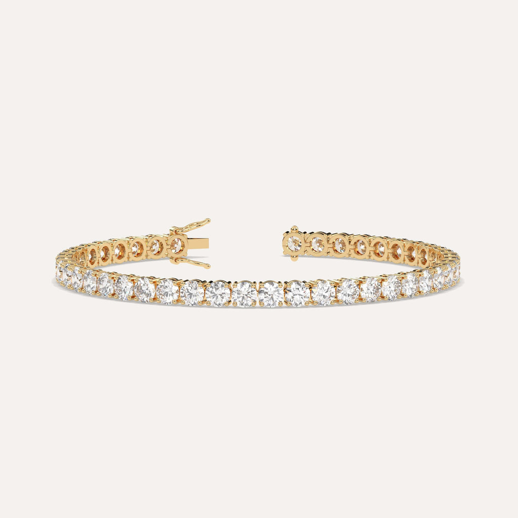 10 carat diamond tennis bracelet in 14K yellow gold