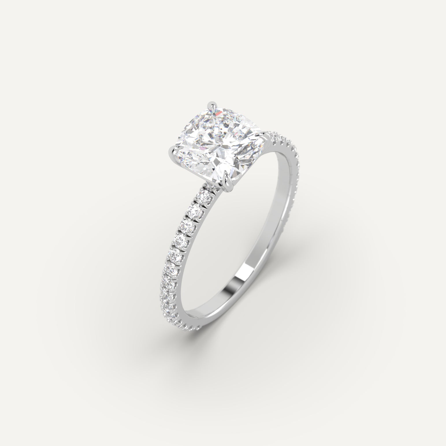 carat Cushion Cut Diamond Ring Natural Diamond White Gold