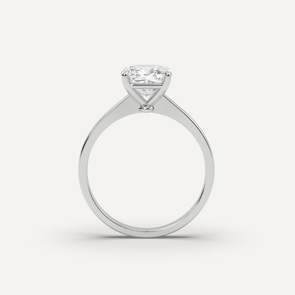 2 Carat Cushion Cut Engagement Ring In 14K White Gold