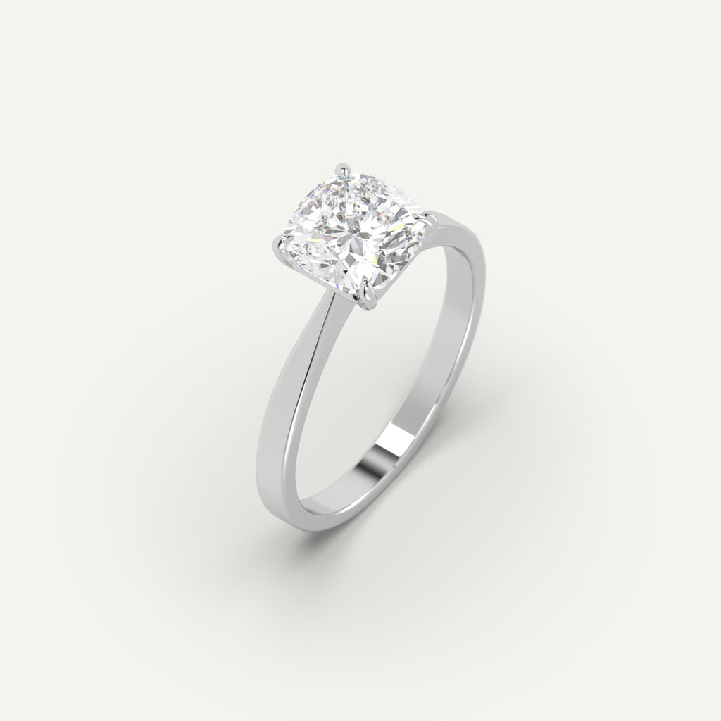 2 Carat Engagement Ring Cushion Cut Diamond In 950 Platinum