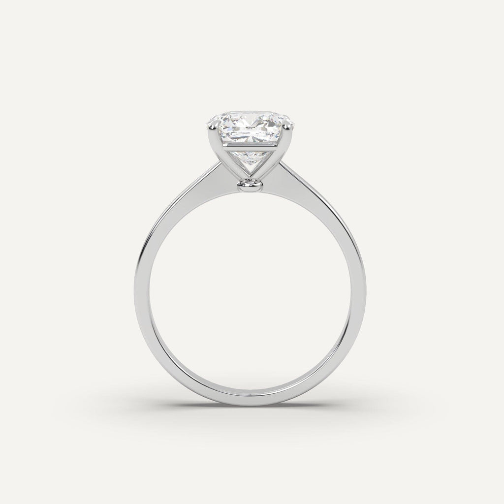 2 Carat Cushion Cut Engagement Ring In Platinum