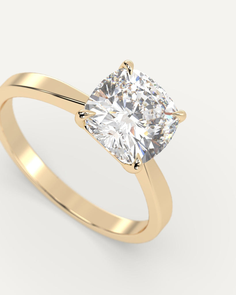 Cathedral Cushion Cut Engagement Ring 2 Carat Diamond