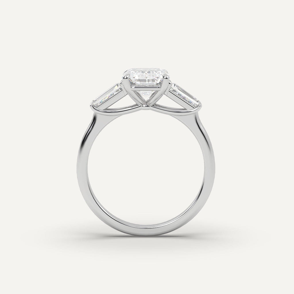 2 Carat Emerald Cut Engagement Ring In 950 Platinum