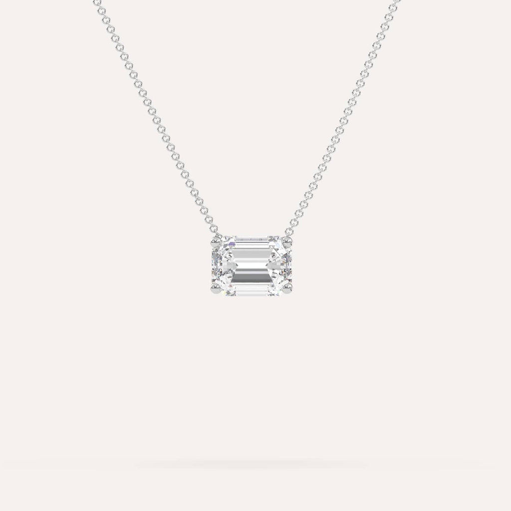 2 Carat Diamond Floating Necklace In 14K White Gold